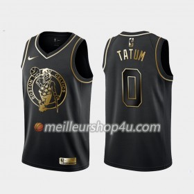 Maillot Basket Homme Boston Celtics Jayson Tatum 0 Nike Noir Gold Edition Swingman